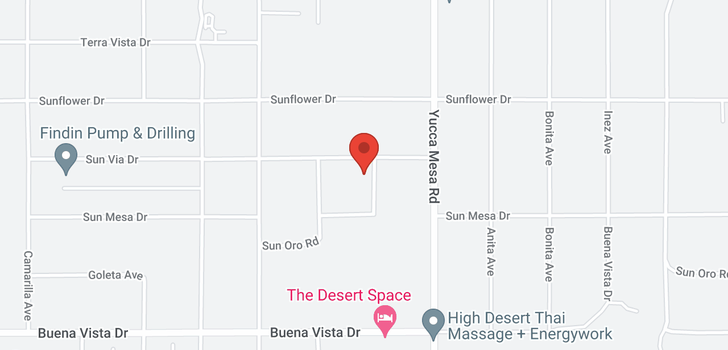 map of 59171 Sun Via Drive Yucca Valley, CA 92284